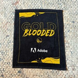 RARE Golden State Warriors black game towel “Gold Blooded” new condition